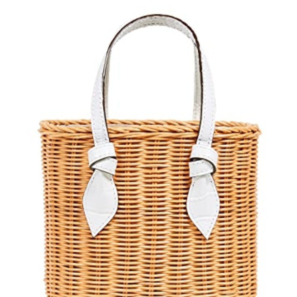 Pamela Munson Rattan Mini Bea Bucket Bug White